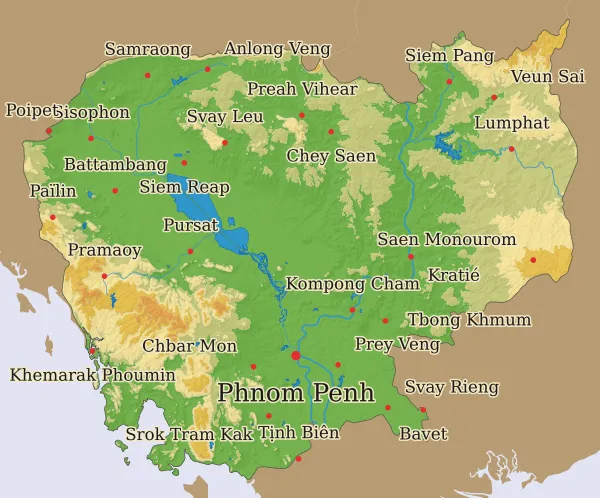 Carte Cambodge