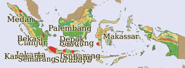 Carte Indonésie