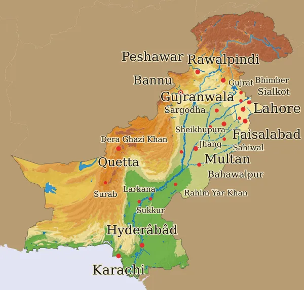 Carte Pakistan