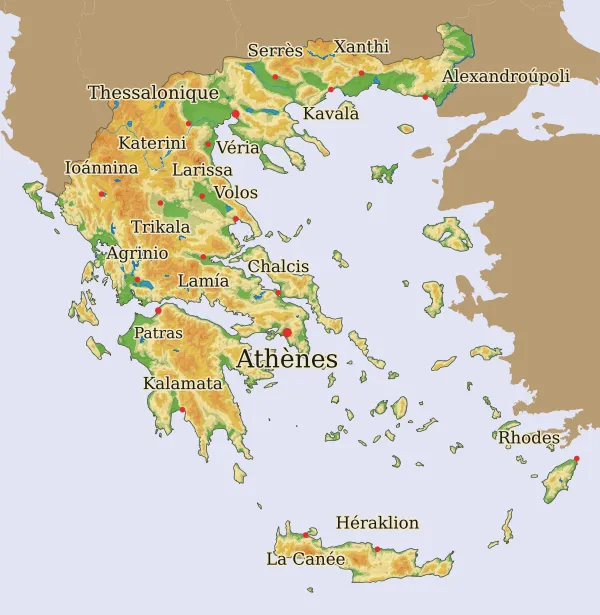 Carte Grèce