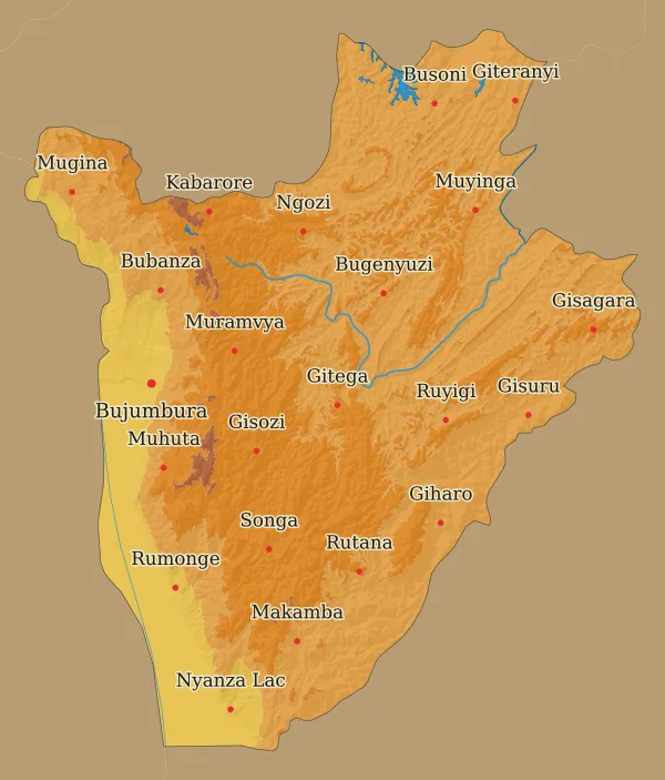 Carte Burundi