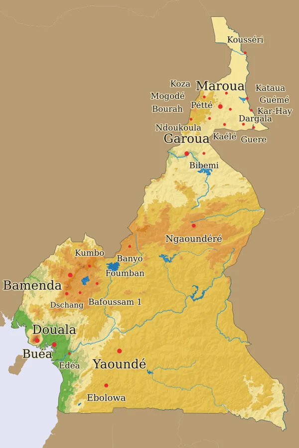Carte Cameroun