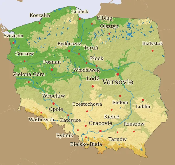 Carte Pologne