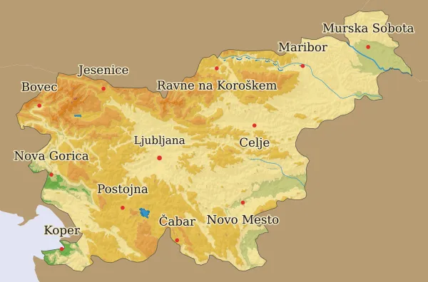 Carte Slovénie