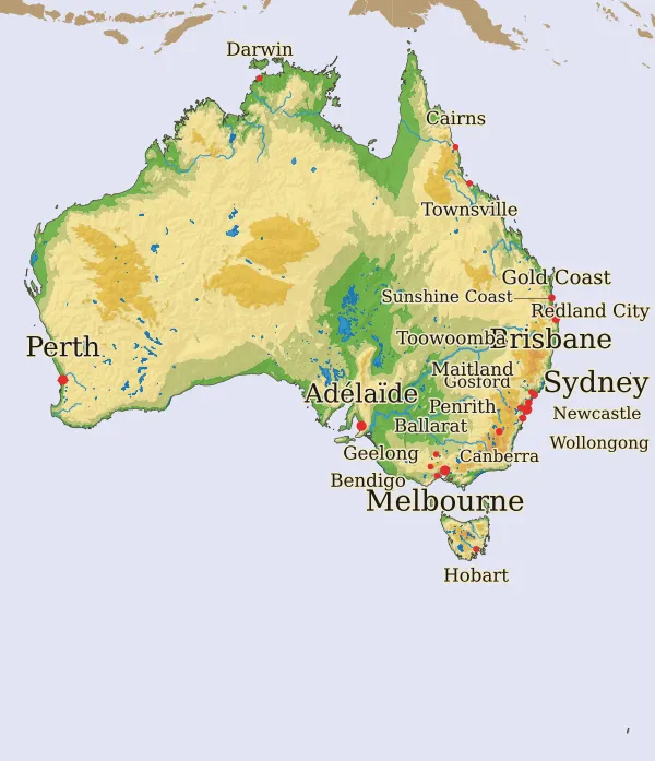Carte Australie