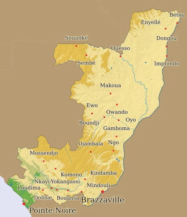 Carte République du Congo
