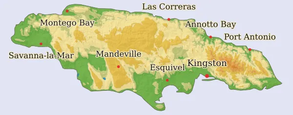 Carte Jamaïque