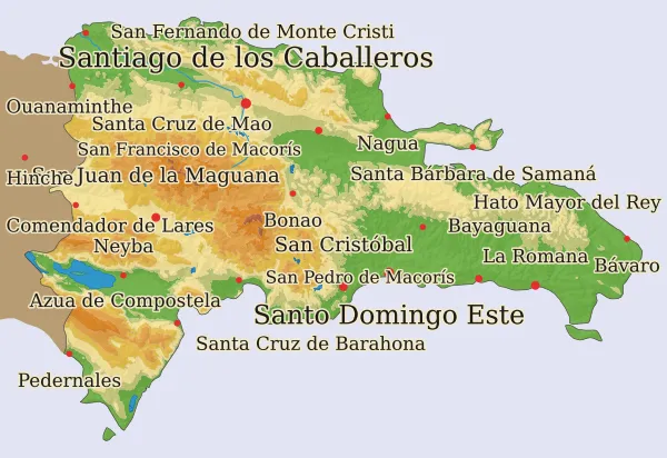 Carte République Dominicaine