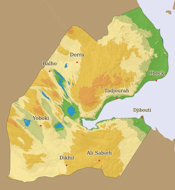 Carte Djibouti