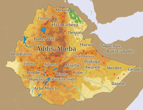 Carte Ethiopie