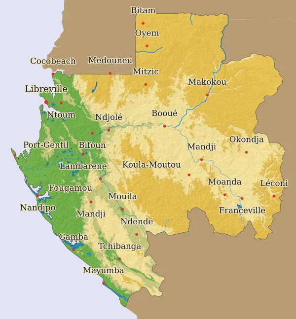 Carte Gabon