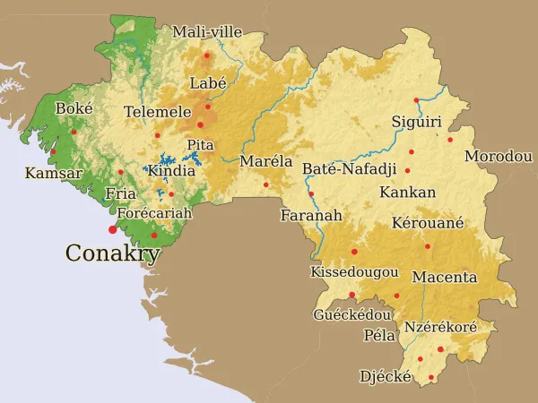 Carte Guinée
