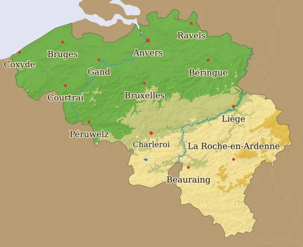 Carte Belgique