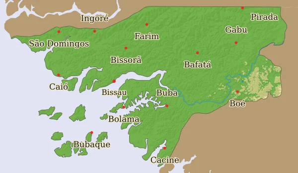 Carte Guinée Bissau