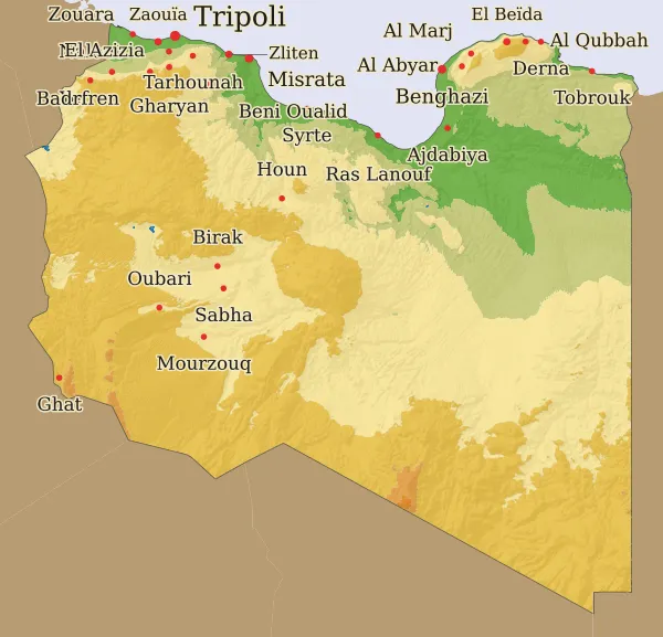 Carte Libye