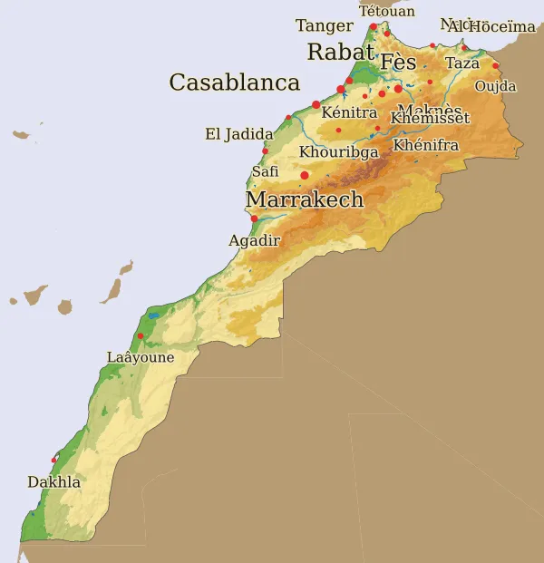 Carte Maroc