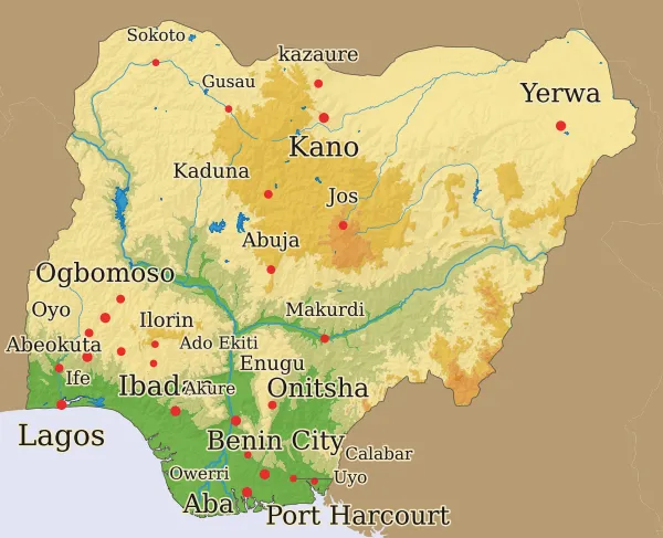 Carte Nigeria