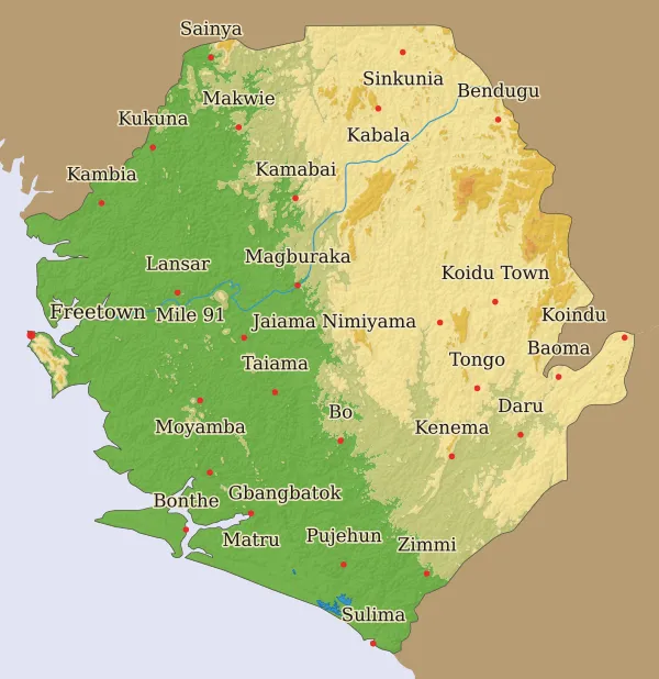 Carte Sierra Leone