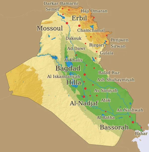 Carte Irak