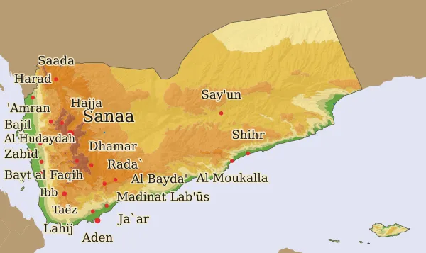 Carte Yemen