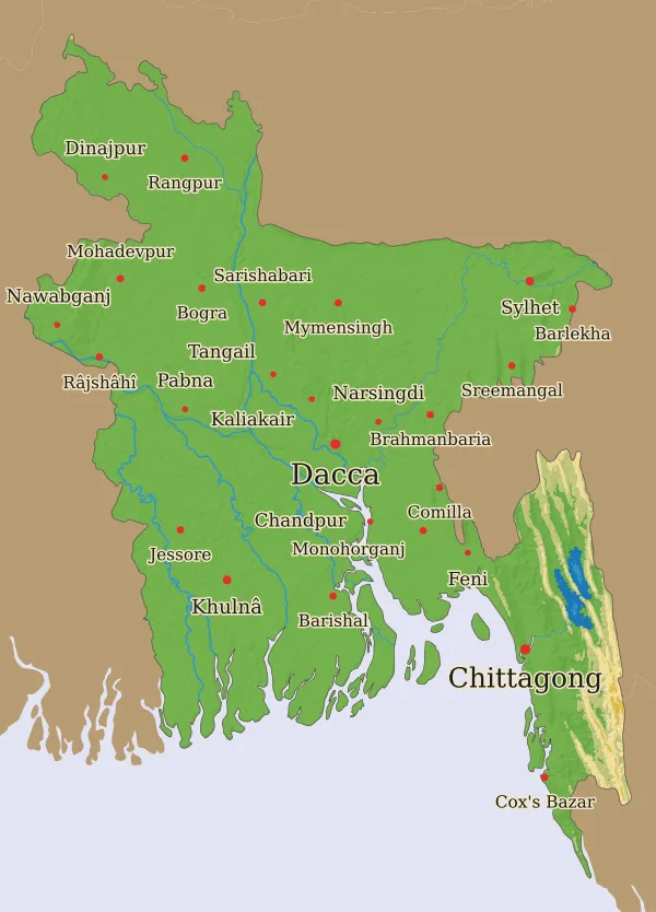 Carte Bangladesh